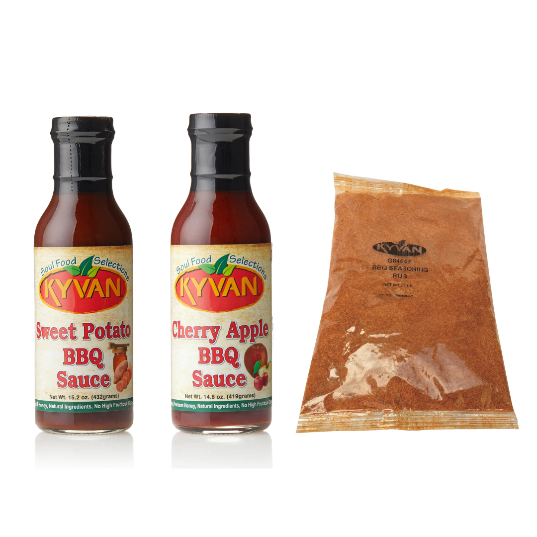 Gourmet BBQ Sauces & Rub - Variety 3 Pack